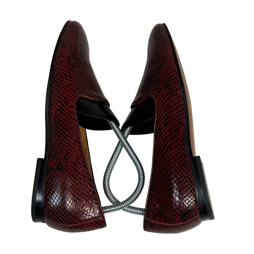 Vionic Willa Boa Burgundy Snakeskin Leather Pointed Toe Loafers Shoes Womens 9 - Picture 11 of 12